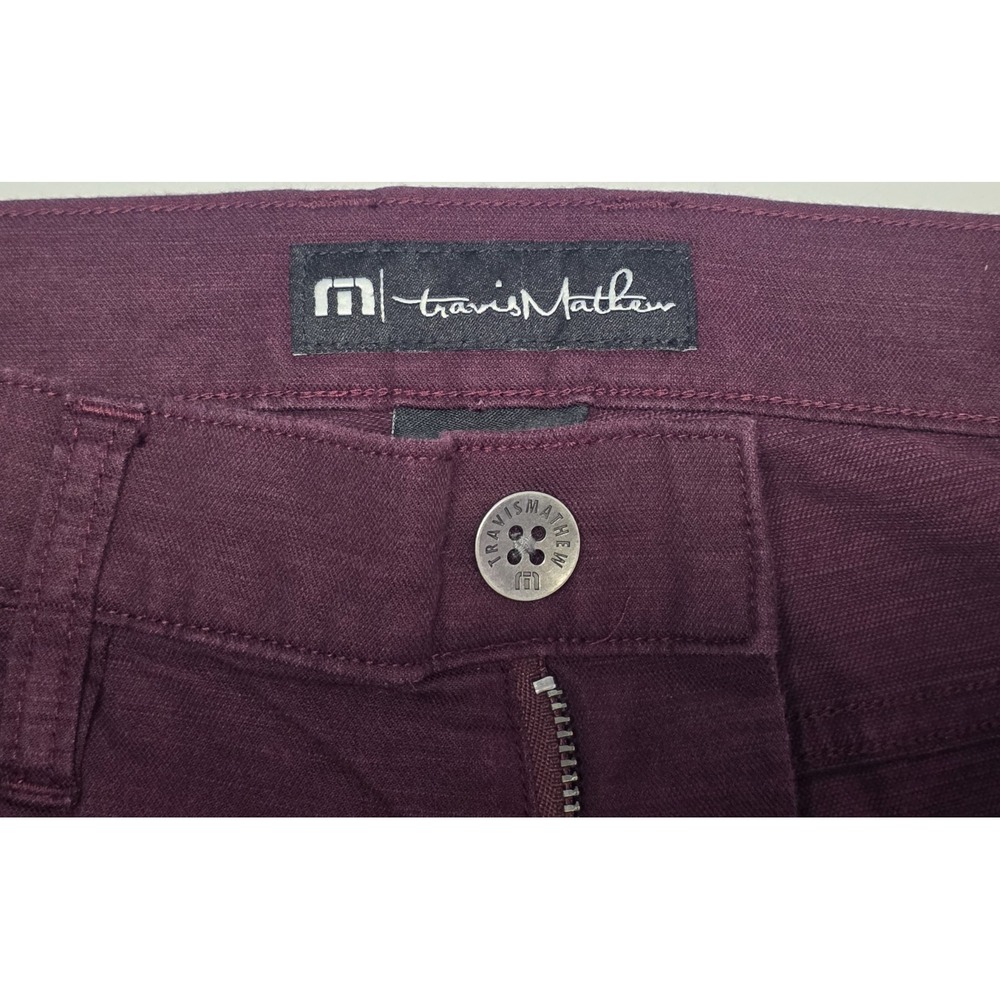 Travis Mathew Mens Size 32 Burgundy‎ Red Chino Pants - Picture 8 of 13